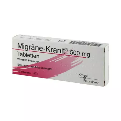 MIGRÄNE KRANIT 500 mg tabletter, 10 stk MIGRÄNE KRANIT 500 mg tabletter, 10 stk