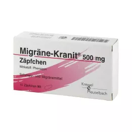 MIGRÄNE KRANIT 500 mg stikkpille, 10 stk
