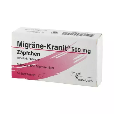 MIGRÄNE KRANIT 500 mg stikkpille, 10 stk