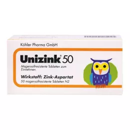 UNIZINK 50 enterotabletter, 50 stk