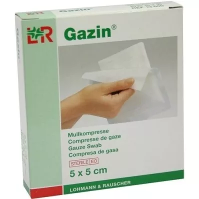 GAZIN Gaze komp.5x5 cm steril 8x, 5X2 stk