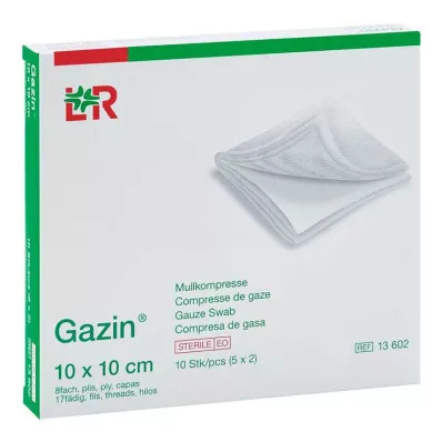 GAZIN Gaze komp.10x10 cm steril 8x, 5X2 stk