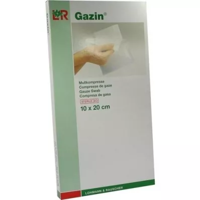 GAZIN Gaze komp.10x20 cm steril 8x, 5X2 stk