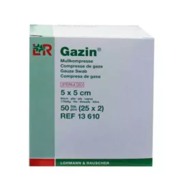 GAZIN Gaze komp.5x5 cm steril 8x, 25X2 stk