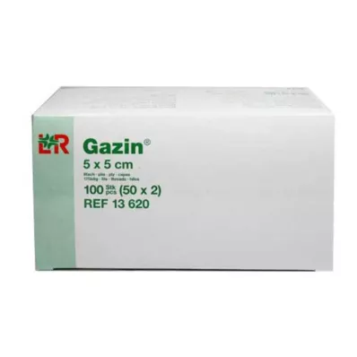 GAZIN Gaze komp.5x5 cm steril 8x, 50X2 stk GAZIN Gaze komp.5x5 cm steril 8x, 50X2 stk