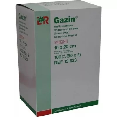 GAZIN Gasbind komp.10x20 cm sterilt 8x, 50X2 stk