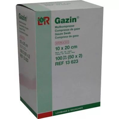 GAZIN Gasbind komp.10x20 cm sterilt 8x, 50X2 stk GAZIN Gasbind komp.10x20 cm sterilt 8x, 50X2 stk
