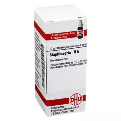 STAPHISAGRIA D 6 globuli, 10 g STAPHISAGRIA D 6 globuli, 10 g