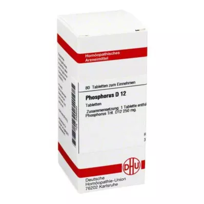 PHOSPHORUS D 12 tabletter, 80 stk PHOSPHORUS D 12 tabletter, 80 stk