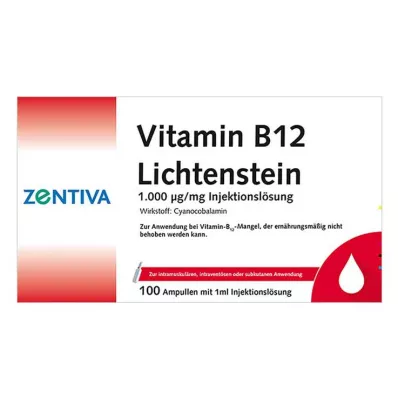 VITAMIN B12 1 000 μg Lichtenstein-ampuller, 100X1 ml VITAMIN B12 1 000 μg Lichtenstein-ampuller, 100X1 ml