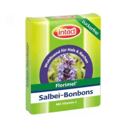 FLORIMEL Salviekarameller med vitamin C sukkerfri, 40 g
