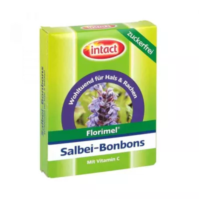 FLORIMEL Salviekarameller med vitamin C sukkerfri, 40 g FLORIMEL Salviekarameller med vitamin C sukkerfri, 40 g
