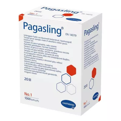 PAGASLING Ikke-sterile gasbind, størrelse 1 hasselnøtt, 1000 stk PAGASLING Ikke-sterile gasbind, størrelse 1 hasselnøtt, 1000 stk