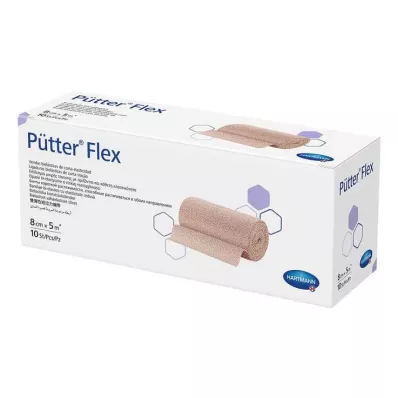 PÜTTER Flexbandasje 8 cmx5 m, 10 stk PÜTTER Flexbandasje 8 cmx5 m, 10 stk