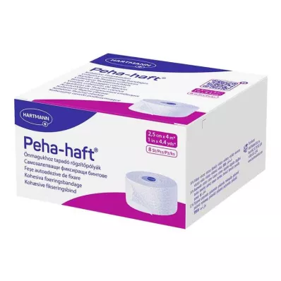 PEHA-HAFT Fikseringsbandasje lateksfri 2,5 cmx4 m, 8 stk PEHA-HAFT Fikseringsbandasje lateksfri 2,5 cmx4 m, 8 stk