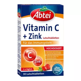 ABTEI C-vitamin og sink sugetabletter, 30 kapsler