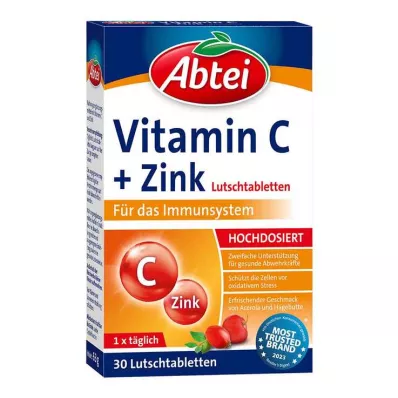 ABTEI C-vitamin og sink sugetabletter, 30 kapsler