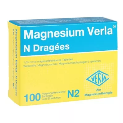 MAGNESIUM VERLA N Belagte tabletter, 100 stk