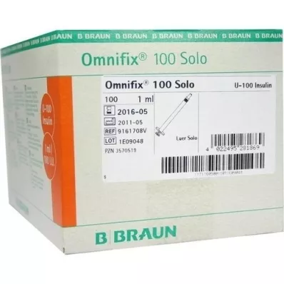 OMNIFIX Insulinsprøyte 1 ml for U100, 100 stk