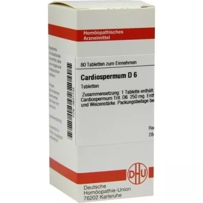 CARDIOSPERMUM D 6 tabletter, 80 stk