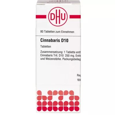 CINNABARIS D 10 tabletter, 80 stk