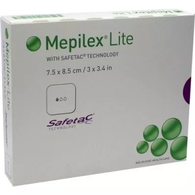 MEPILEX Lite skumbandasje 7,5x8,5 cm steril, 5 stk