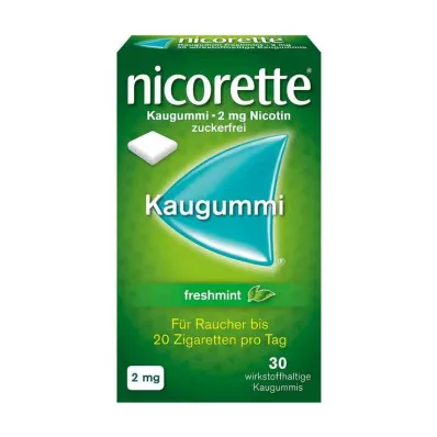 NICORETTE 2 mg freshmint tyggegummi, 30 stk NICORETTE 2 mg freshmint tyggegummi, 30 stk
