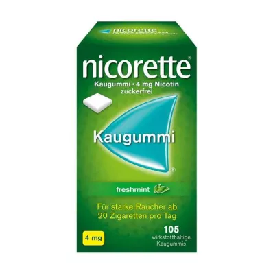 NICORETTE 4 mg freshmint tyggegummi, 105 stk NICORETTE 4 mg freshmint tyggegummi, 105 stk