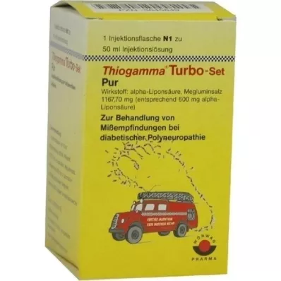 THIOGAMMA Turbo Set Pur injeksjonshetteglass, 50 ml