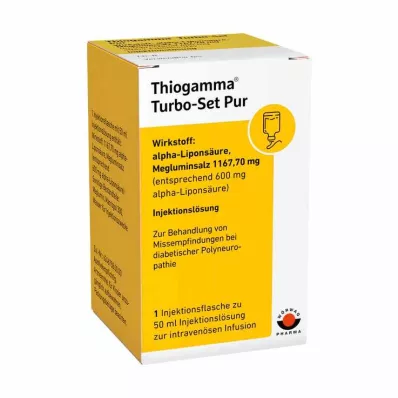 THIOGAMMA Turbo Set Pur injeksjonshetteglass, 50 ml THIOGAMMA Turbo Set Pur injeksjonshetteglass, 50 ml