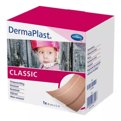 DERMAPLAST CLASSIC Sårplaster 8 cmx5 m, 1 stk DERMAPLAST CLASSIC Sårplaster 8 cmx5 m, 1 stk