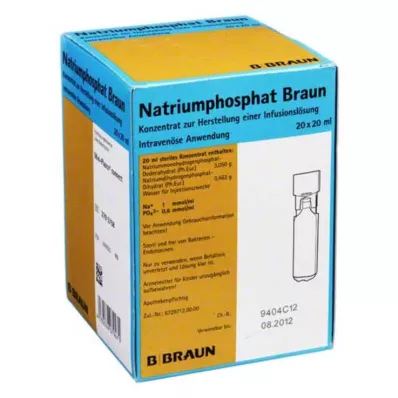 NATRIUMPHOSPHAT Brun MPC Infusjonsoppløsning konsentrat, 20X20 ml