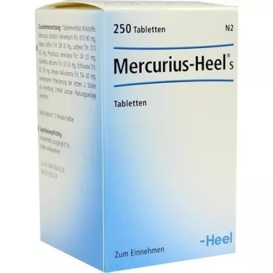 MERCURIUS HEEL S-tabletter, 250 stk