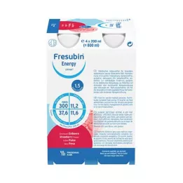 FRESUBIN ENERGY DRINK Flaske med jordbærdrikker 6X4X200 ml