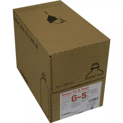 GLUCOSE 5 % B.Braun Ecoflac Plus, 10X500 ml GLUCOSE 5 % B.Braun Ecoflac Plus, 10X500 ml