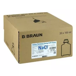 ISOTONE Saltvannsløsning 0,9 % Braun Ecoflac Plus, 20X100 ml