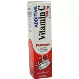 ADDITIVA C-vitamin brusetabletter med blodappelsin, 20 stk