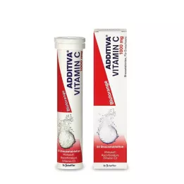 ADDITIVA C-vitamin brusetabletter med blodappelsin, 20 stk