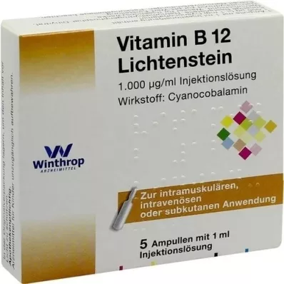 VITAMIN B12 1 000 μg Lichtenstein-ampuller, 5X1 ml