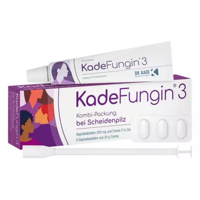 KADEFUNGIN 3 combip.20 g krem+3 vaginaltabletter, 1 stk KADEFUNGIN 3 combip.20 g krem+3 vaginaltabletter, 1 stk