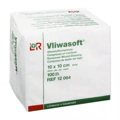 VLIWASOFT Ikke-vevde kompresser 10x10 cm usterile 4 l., 100 stk VLIWASOFT Ikke-vevde kompresser 10x10 cm usterile 4 l., 100 stk