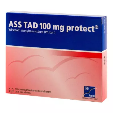 ASS TAD 100 mg beskyttende enterotabletter med filmdrasjering, 50 stk ASS TAD 100 mg beskyttende enterotabletter med filmdrasjering, 50 stk