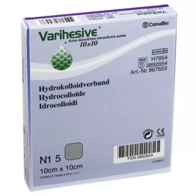 VARIHESIVE ekstra tynn 10x10 cm HKV hydroaktiv, 5 stk VARIHESIVE ekstra tynn 10x10 cm HKV hydroaktiv, 5 stk