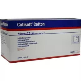 CUTISOFT Cotton Slit Compr.7,5x7,5 cm steril, 50X2 stk