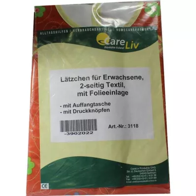 LÄTZCHEN Forlengelse med lomme, 2-sidig tex. med fol. trykknapper, 1 stk
