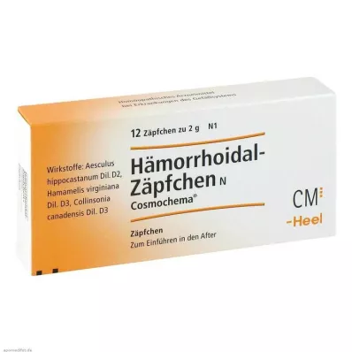 HÄMORRHOIDAL Stikkpiller N Cosmochema, 12 stk