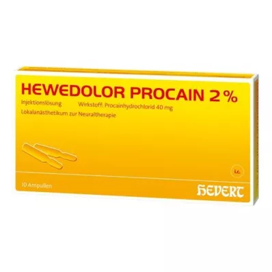 HEWEDOLOR Prokain 2 % ampuller, 10 stk