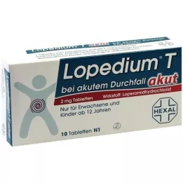 LOPEDIUM T akutt for akutt diaré tabletter, 10 stk