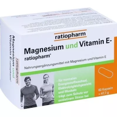 MAGNESIUM UND VITAMIN E-ratiopharm kapsler, 60 stk