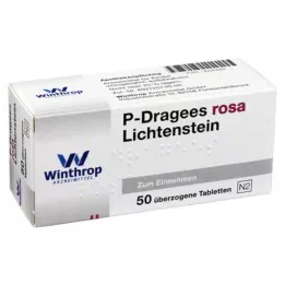 P DRAGEES rosa, 50 stk